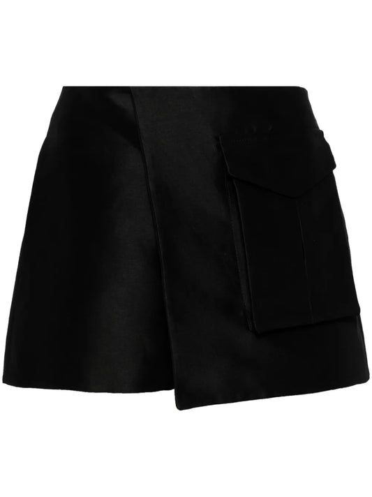 Satin-Finish Mini Shorts