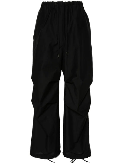Drawstring Wide-Leg Trousers
