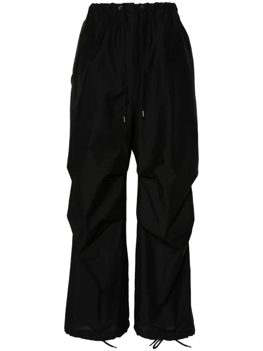 Drawstring Wide-Leg Trousers