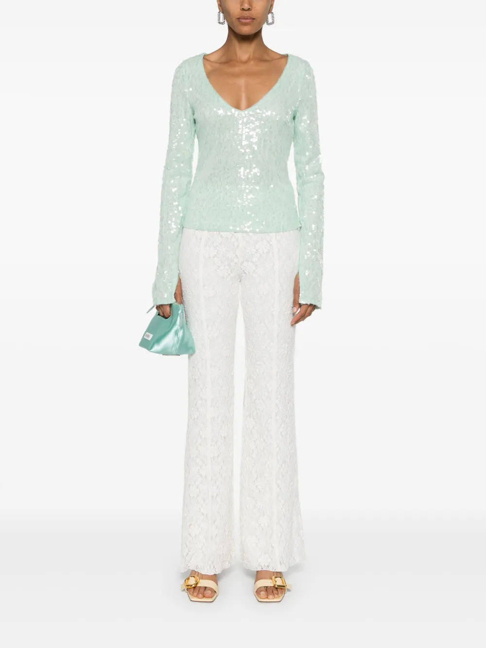 Sequinned Mesh Longleeved T-Shirt