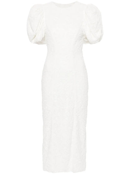 Floral-Lace Mesh Dress