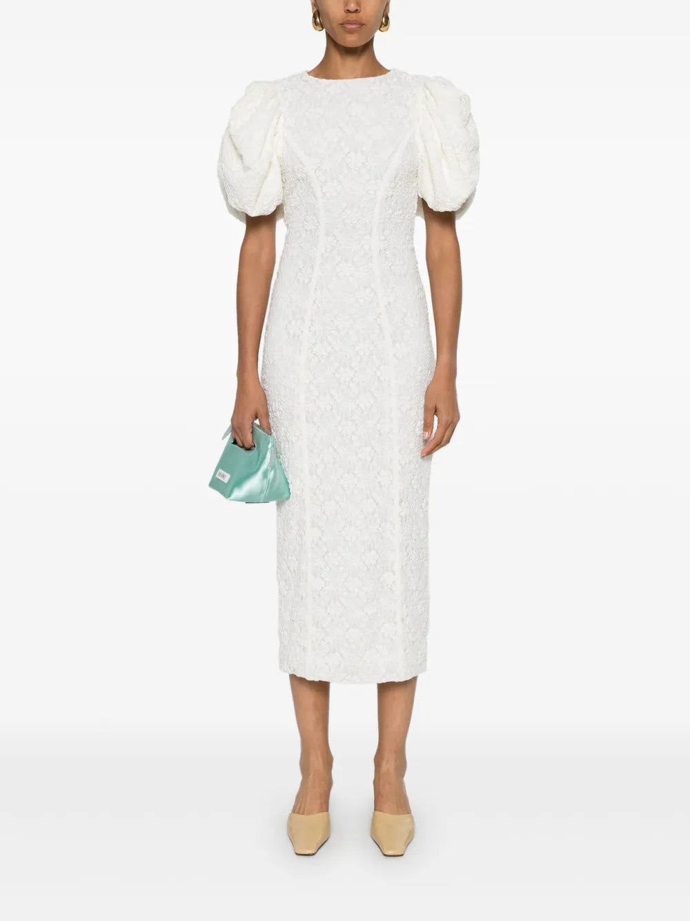 Floral-Lace Mesh Dress