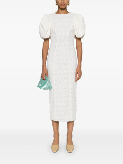 Floral-Lace Mesh Dress