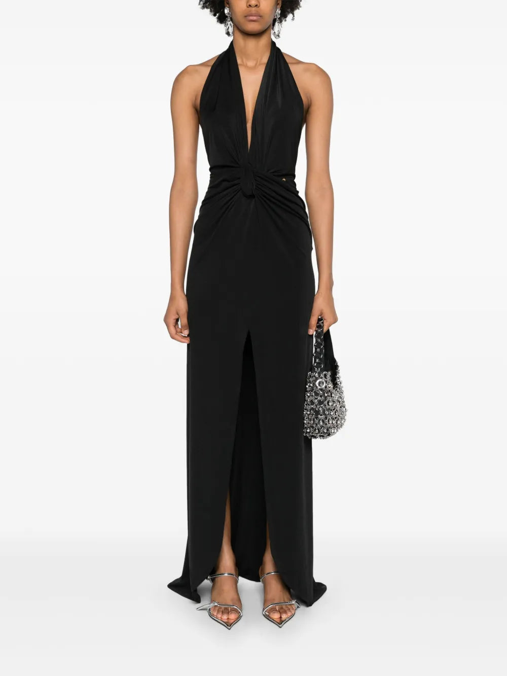 Plunging V-Neck Maxi Dress