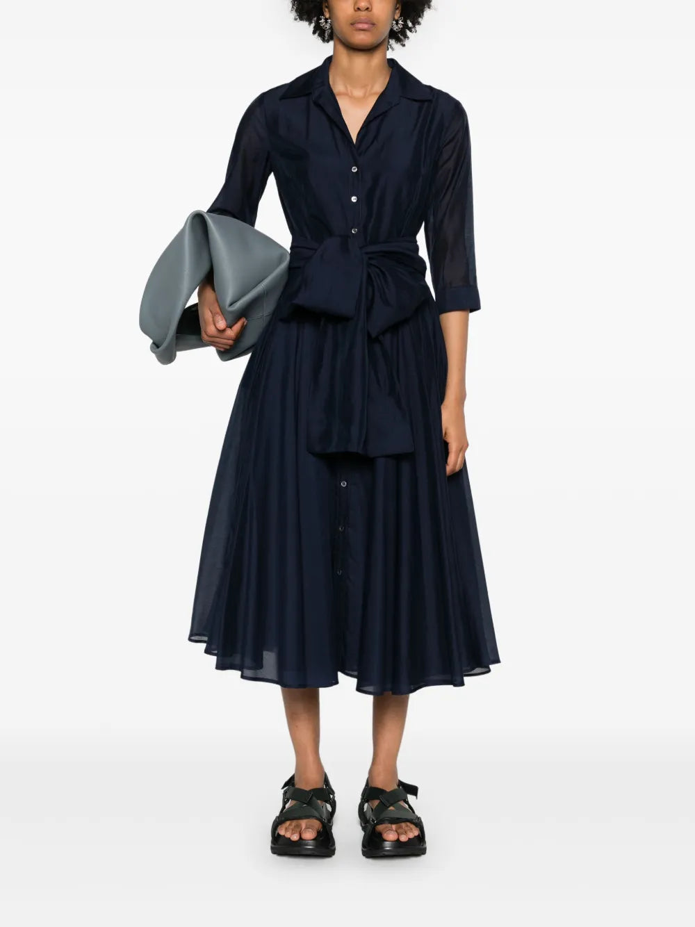 Flared Midi Shirtdress