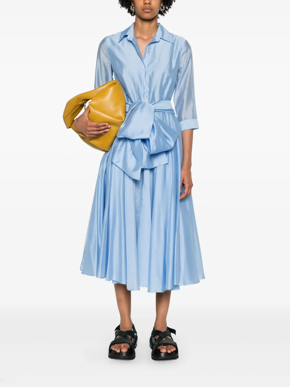 Flared Midi Shirtdress