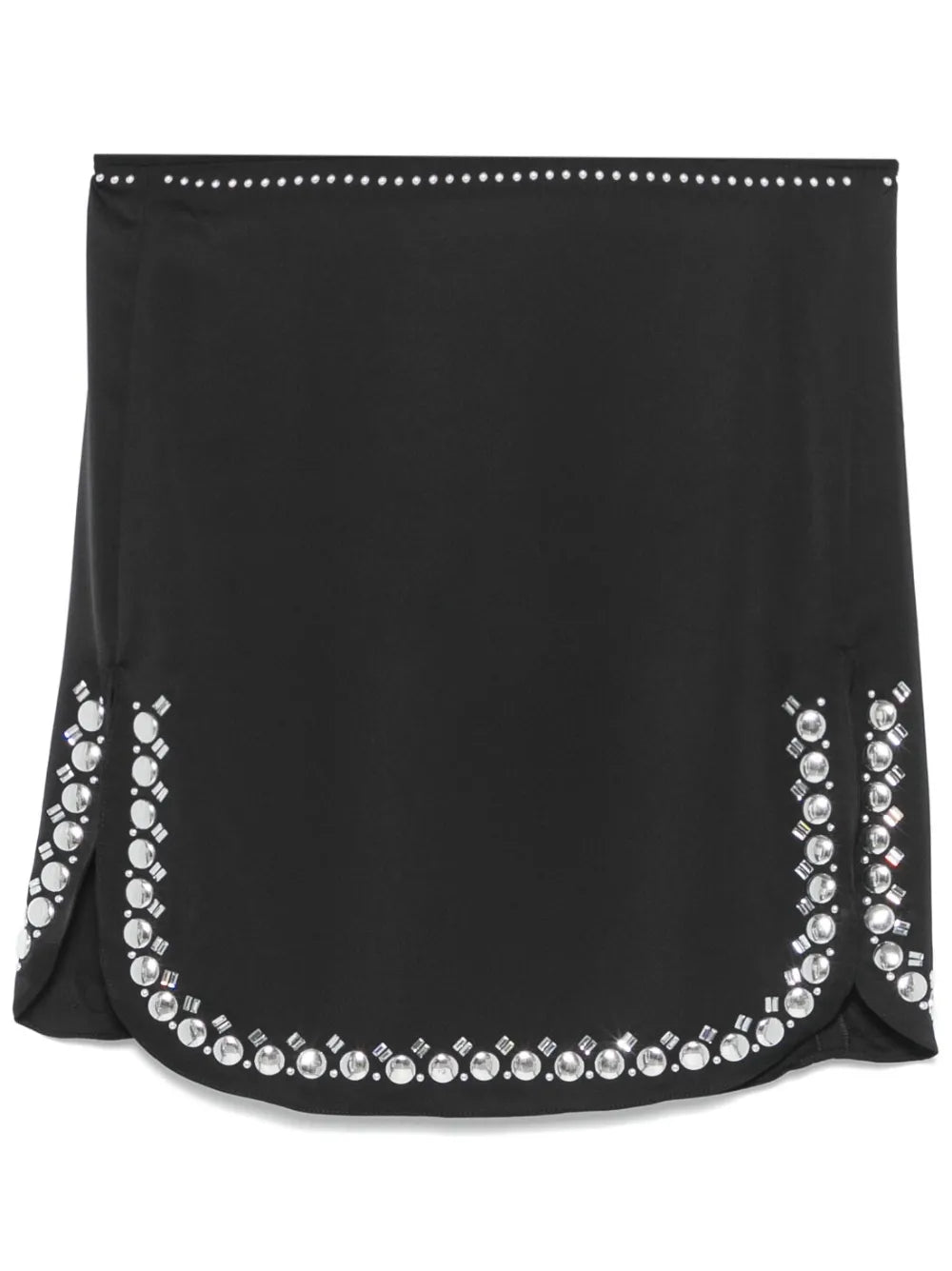 Studded-Hem Mini Skirt