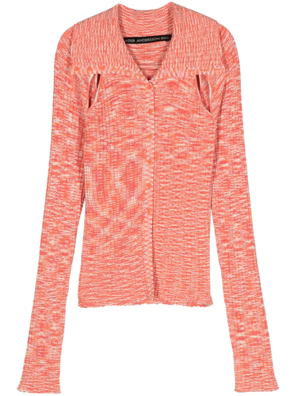 Rozy Cut-Out Ribbed-Knit Cardigan