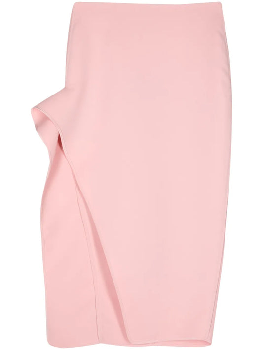 Draped-Detailing Midi Skirt