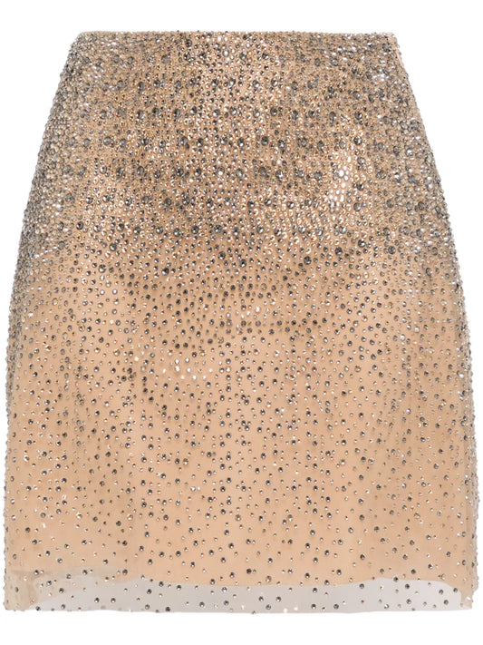 Crystal-Embellished Mini Skirt