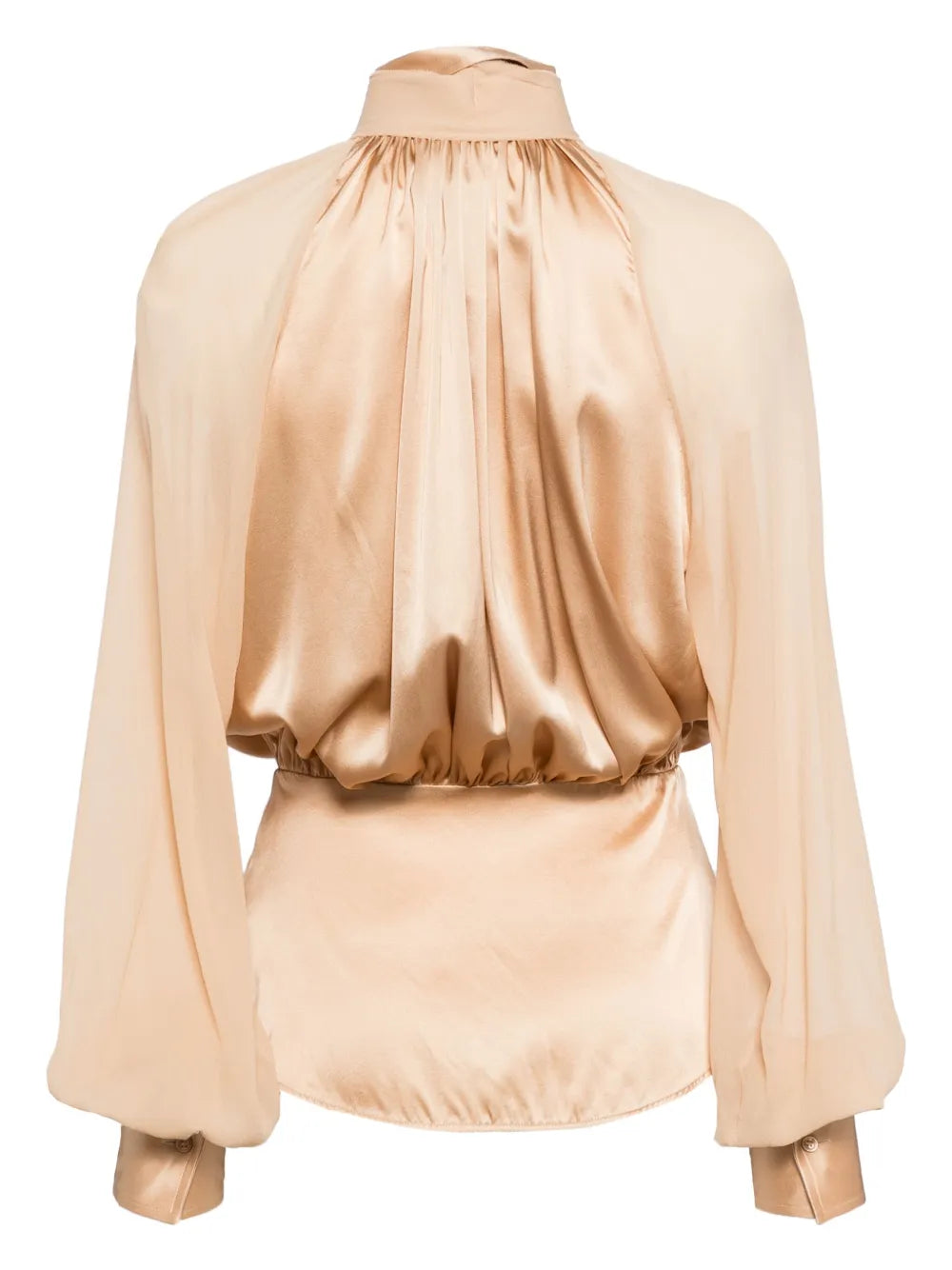 Puff-Sleeves Buttoned Shirt