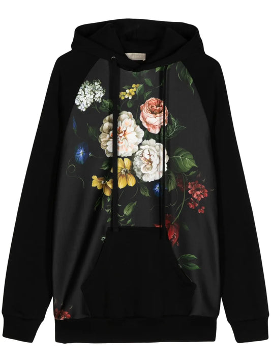 Floral-Print Hoodie