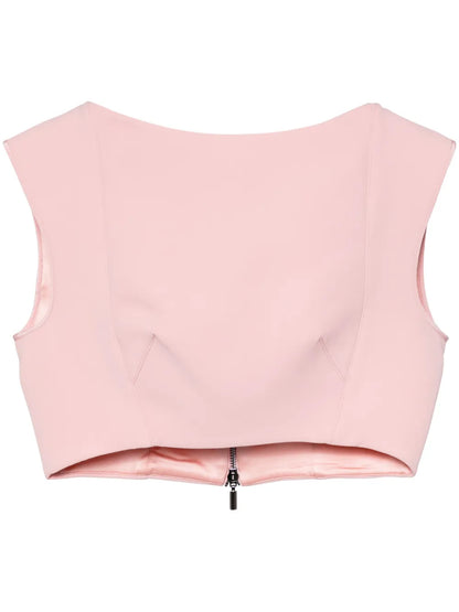 Cap-Sleeve Cropped Top