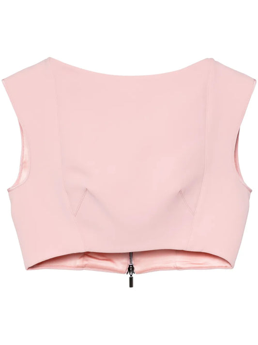 Cap-Sleeve Cropped Top