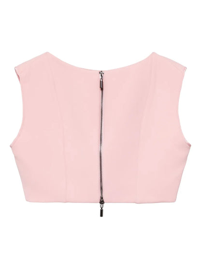 Cap-Sleeve Cropped Top