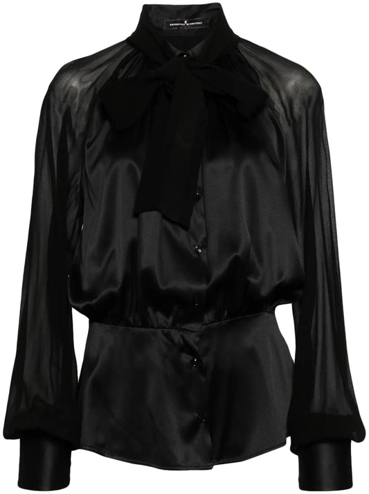Puff-Sleeves Buttoned Shirt