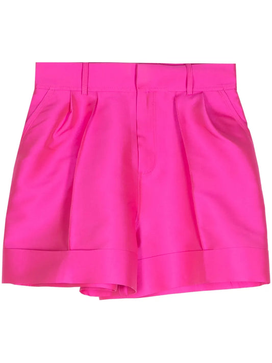 Satin-Finish Mini Shorts