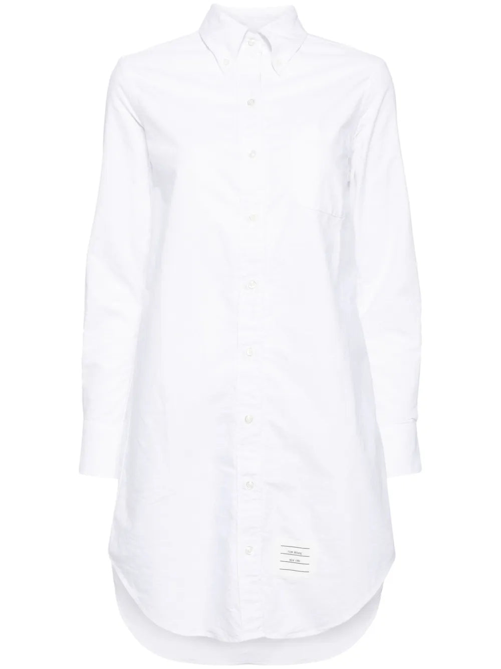 Logo-Patch Poplin Shirt Dress