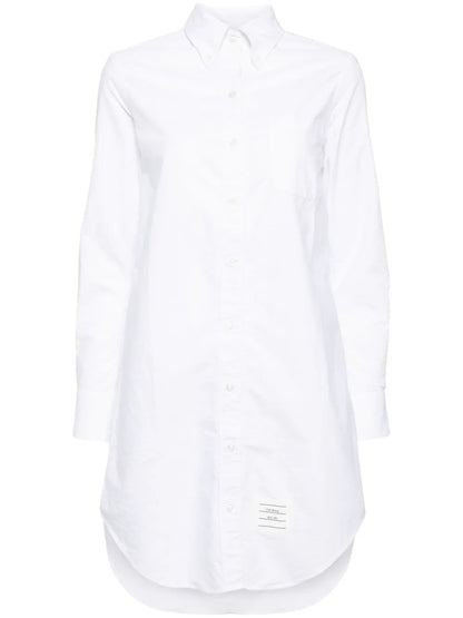 Logo-Patch Poplin Shirt Dress