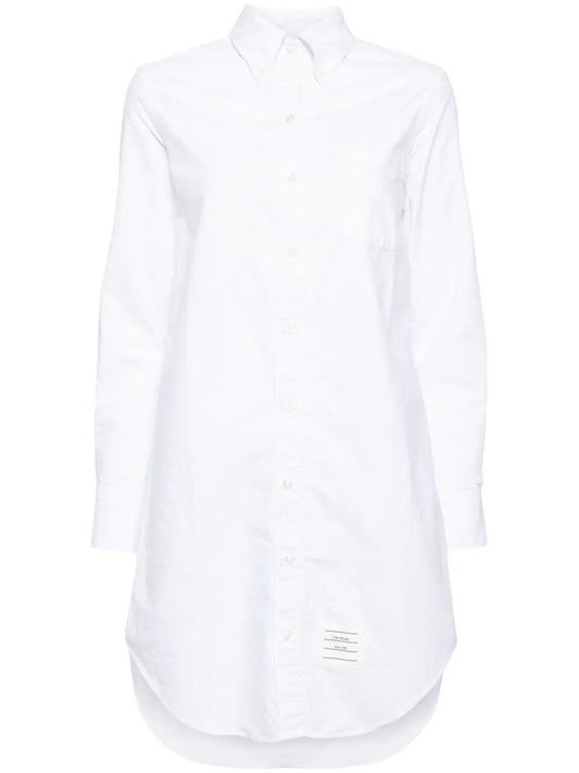 Logo-Patch Poplin Shirt Dress