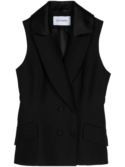 Peplum Double-Breasted Vest