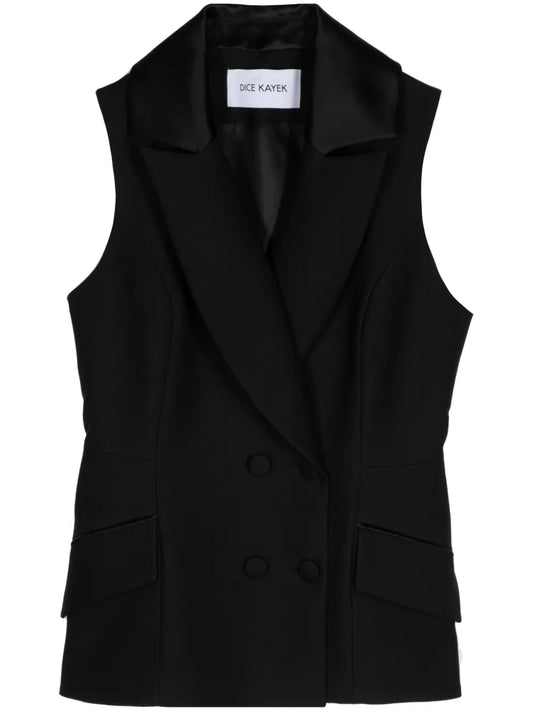 Peplum Double-Breasted Vest
