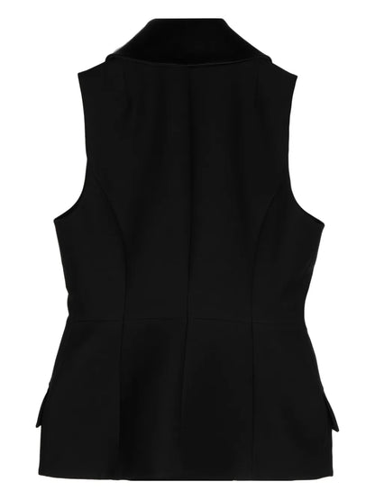 Peplum Double-Breasted Vest