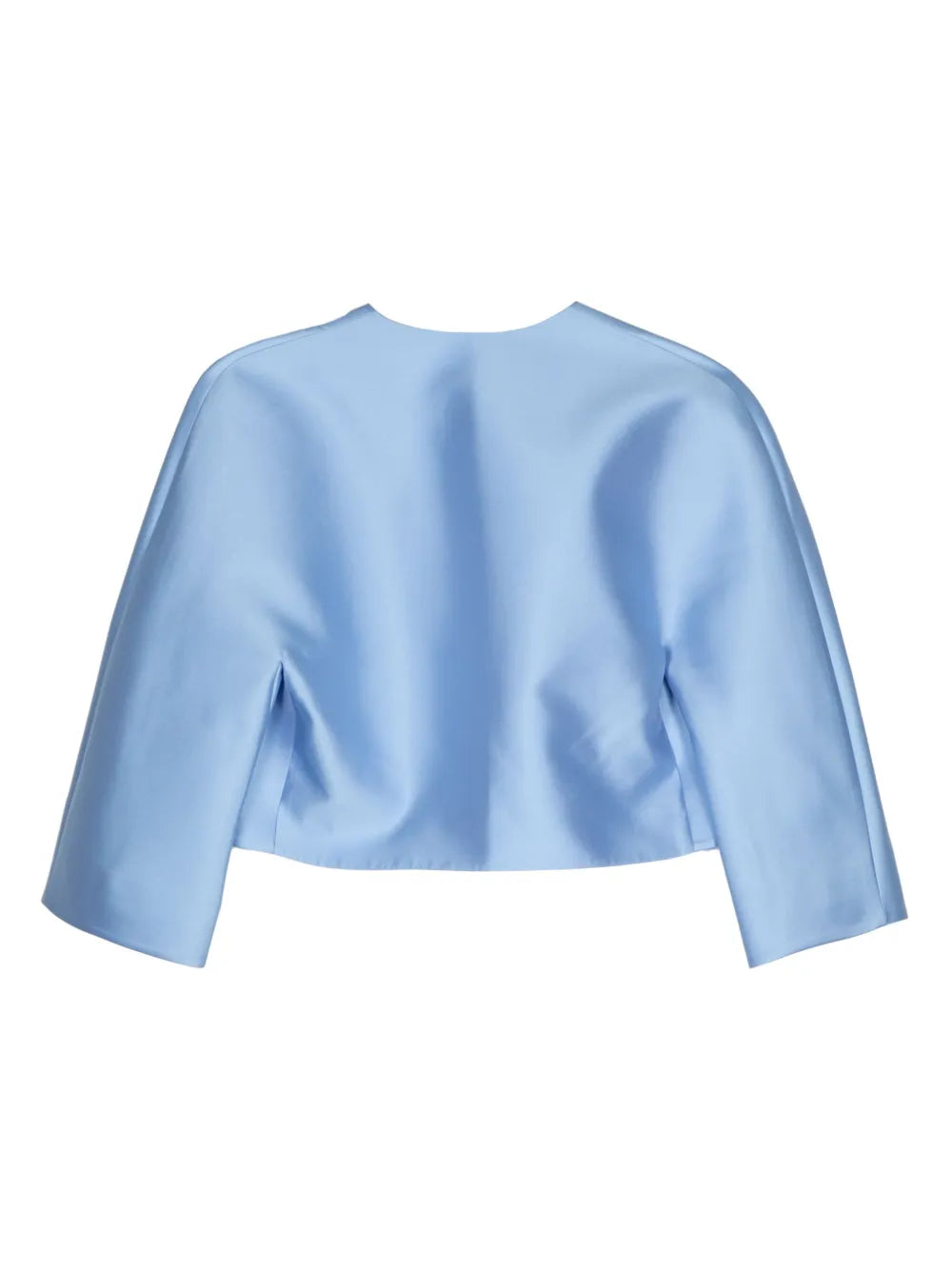 Satin-Finish Cropped Jacket