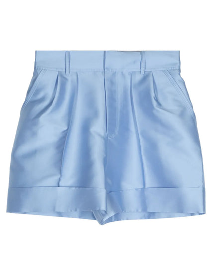 Satin-Finish Mini Shorts