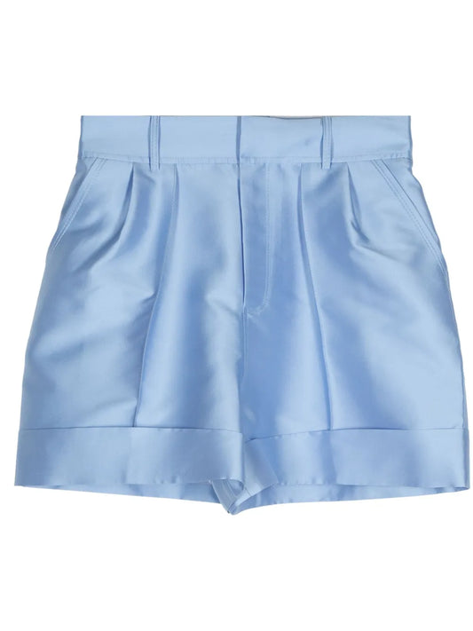 Satin-Finish Mini Shorts