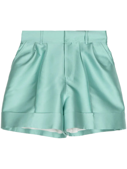 Satin-Finish Mini Shorts