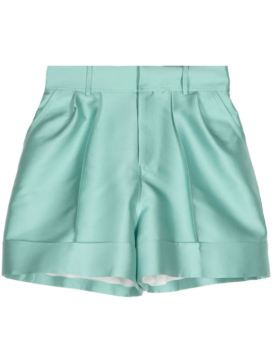 Satin-Finish Mini Shorts
