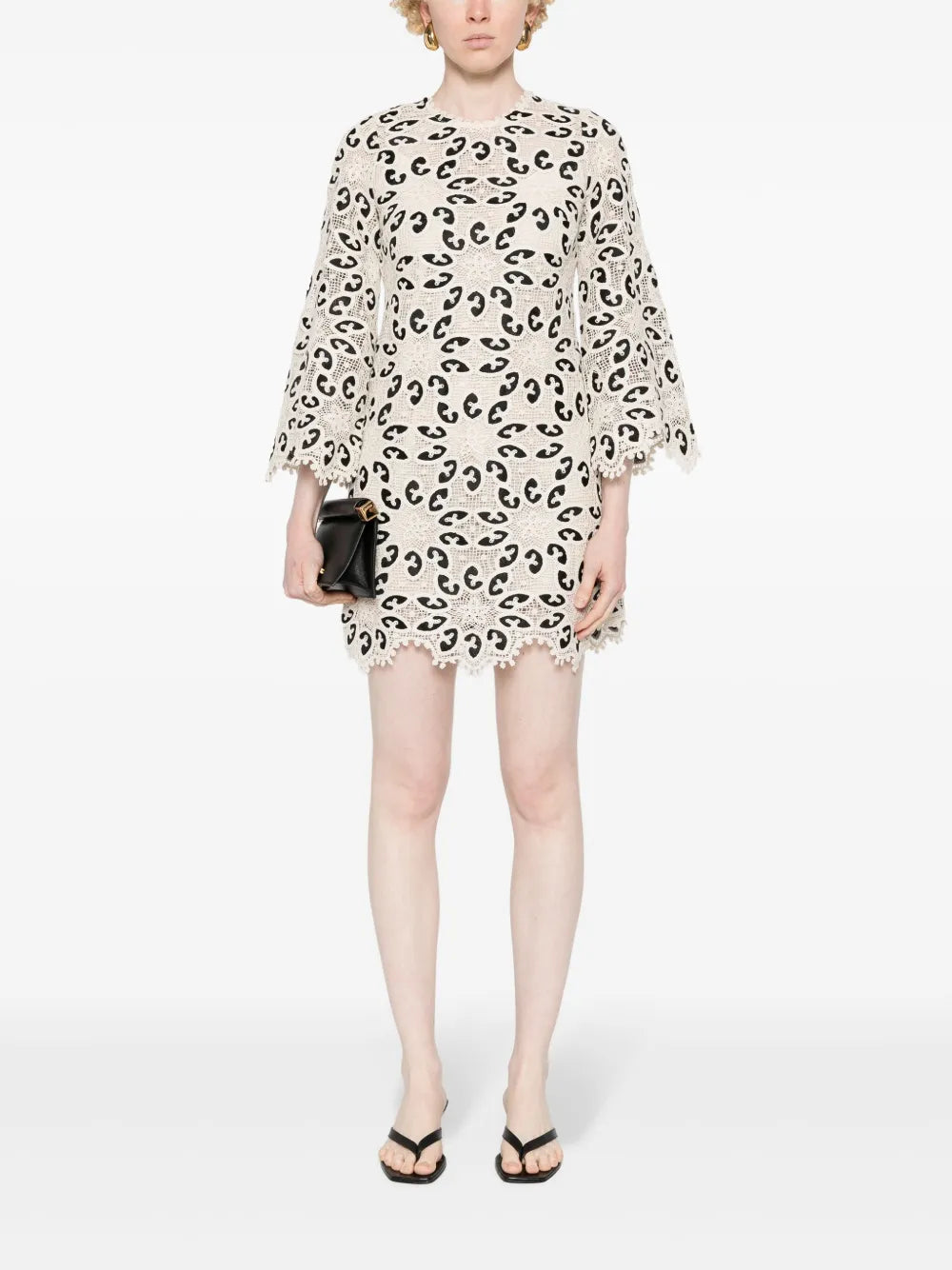Ottie Bobbin-Lace Mini Dress