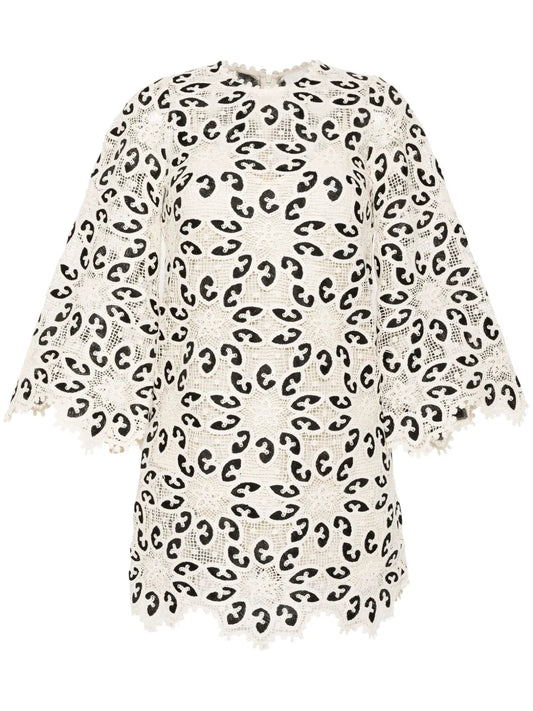 Ottie Bobbin-Lace Mini Dress