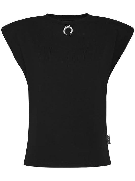 Ring-Embellished Padded Tank Top
