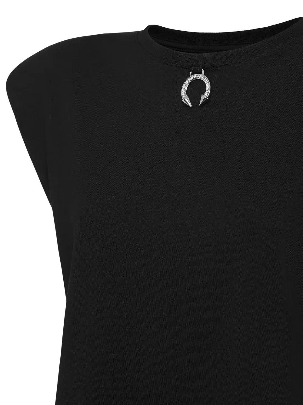 Ring-Embellished Padded Tank Top