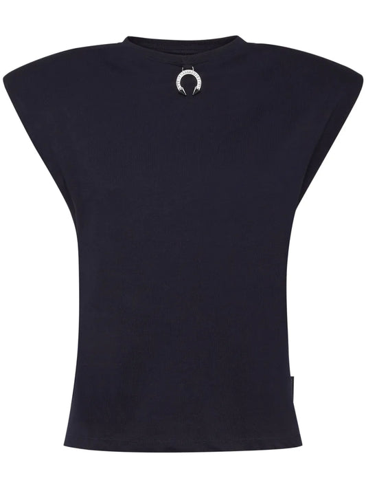 Charm-Detail Cotton Tank Top