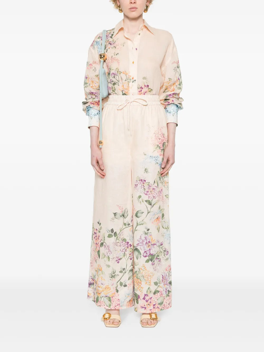 Halliday Floral-Print Palazzo Trousers
