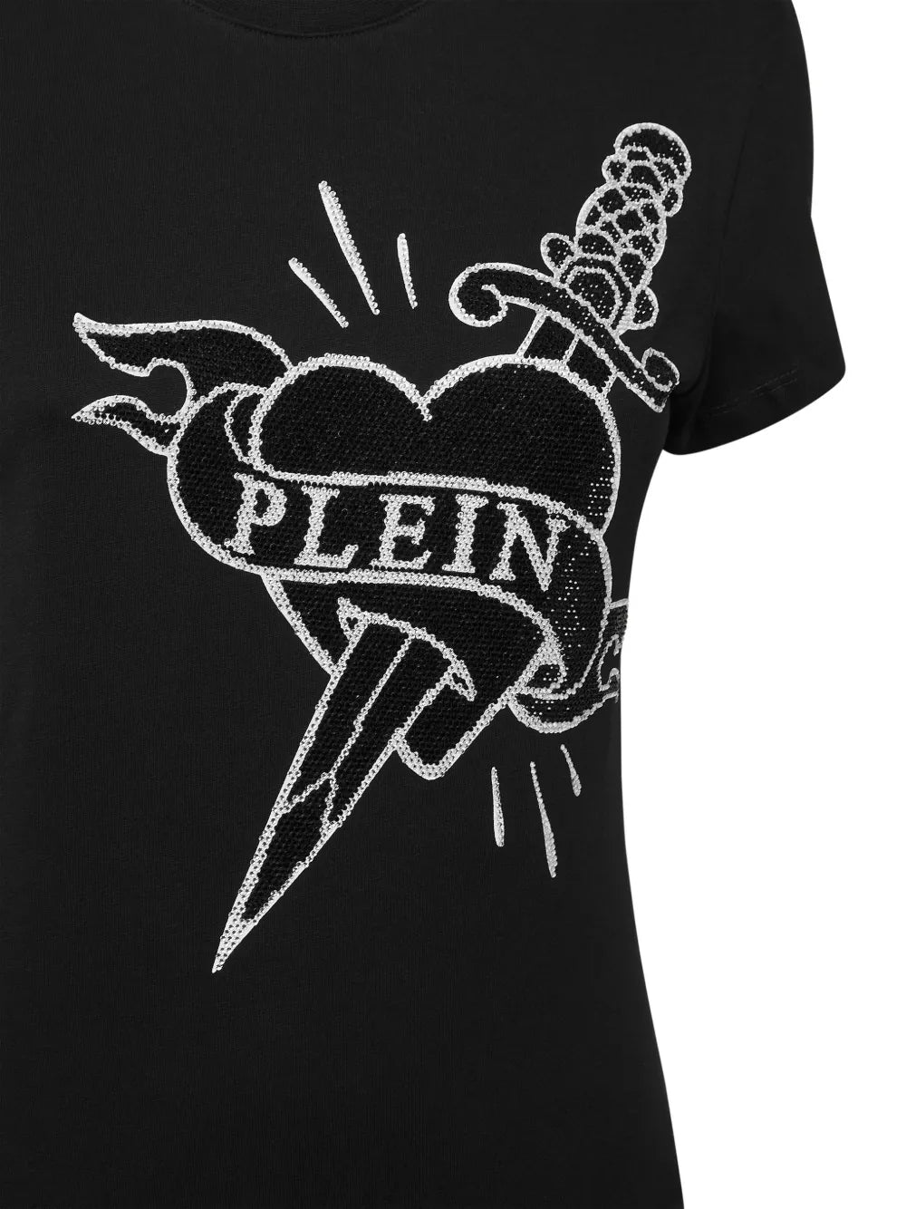 Logo-Crystal Cotton T-Shirt