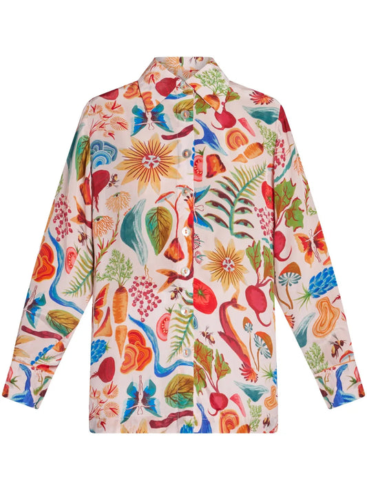 Graphic-Print Long-Sleeve Shirt