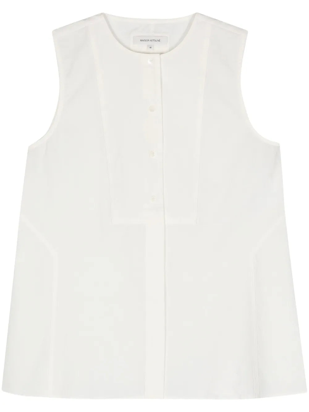 Crinkled Sleeveless Shirt