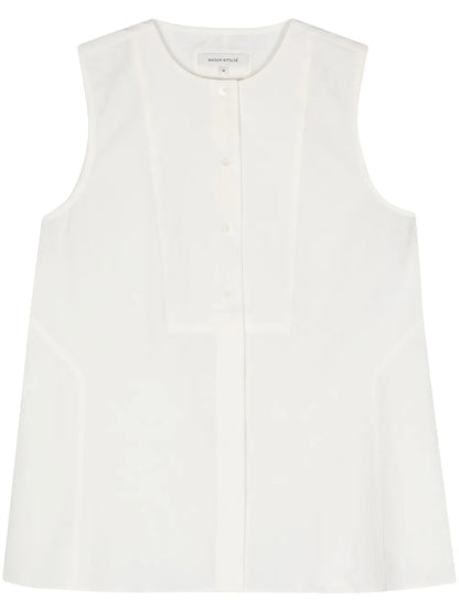 Crinkled Sleeveless Shirt