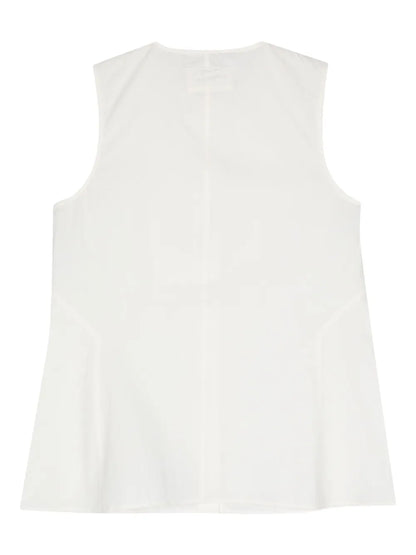 Crinkled Sleeveless Shirt