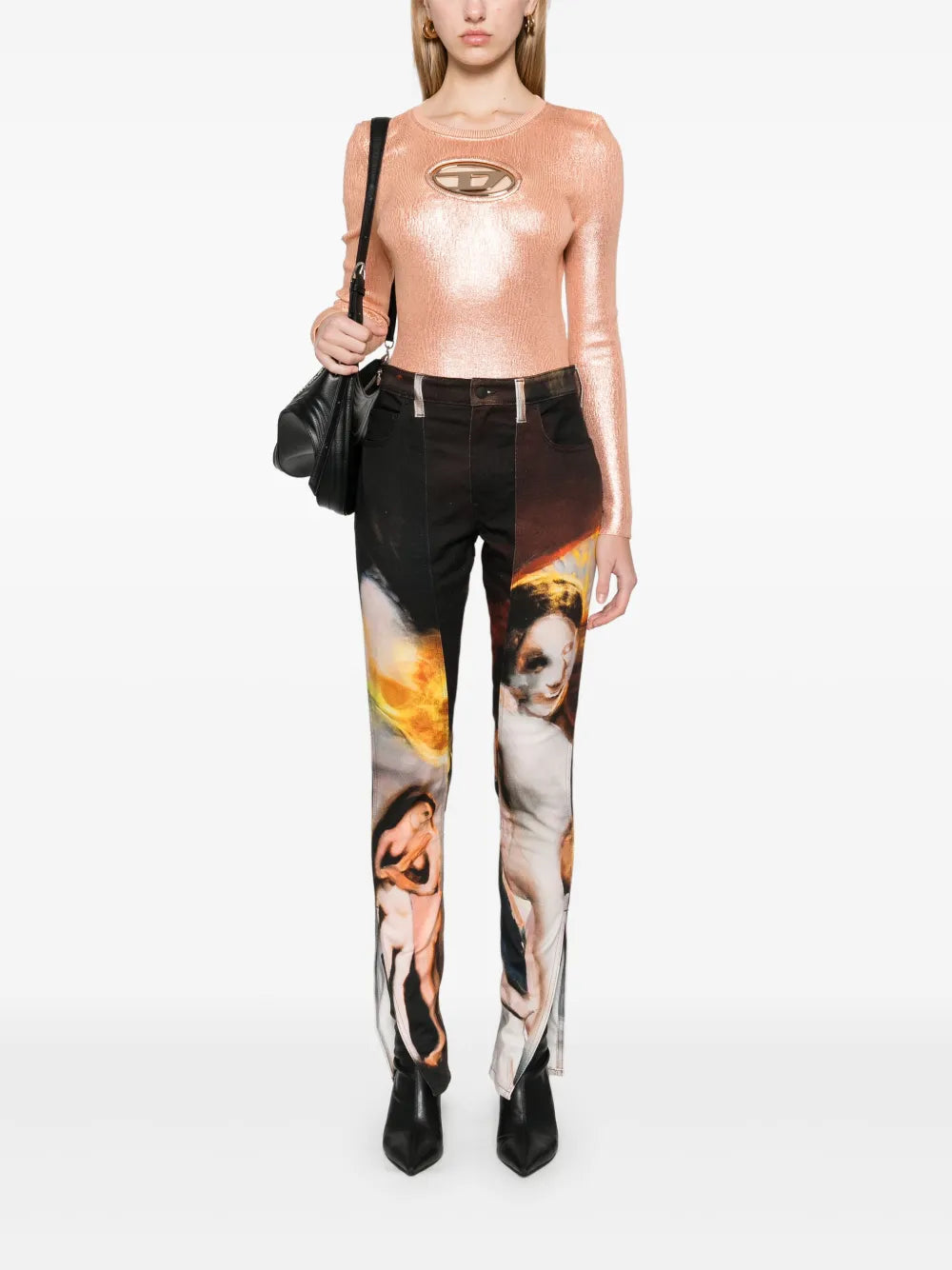 Sunset-Printed Jeans