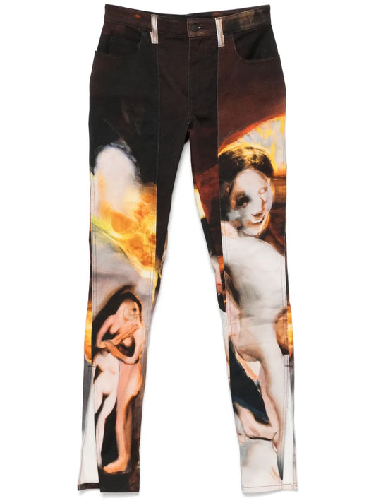 Sunset-Printed Jeans