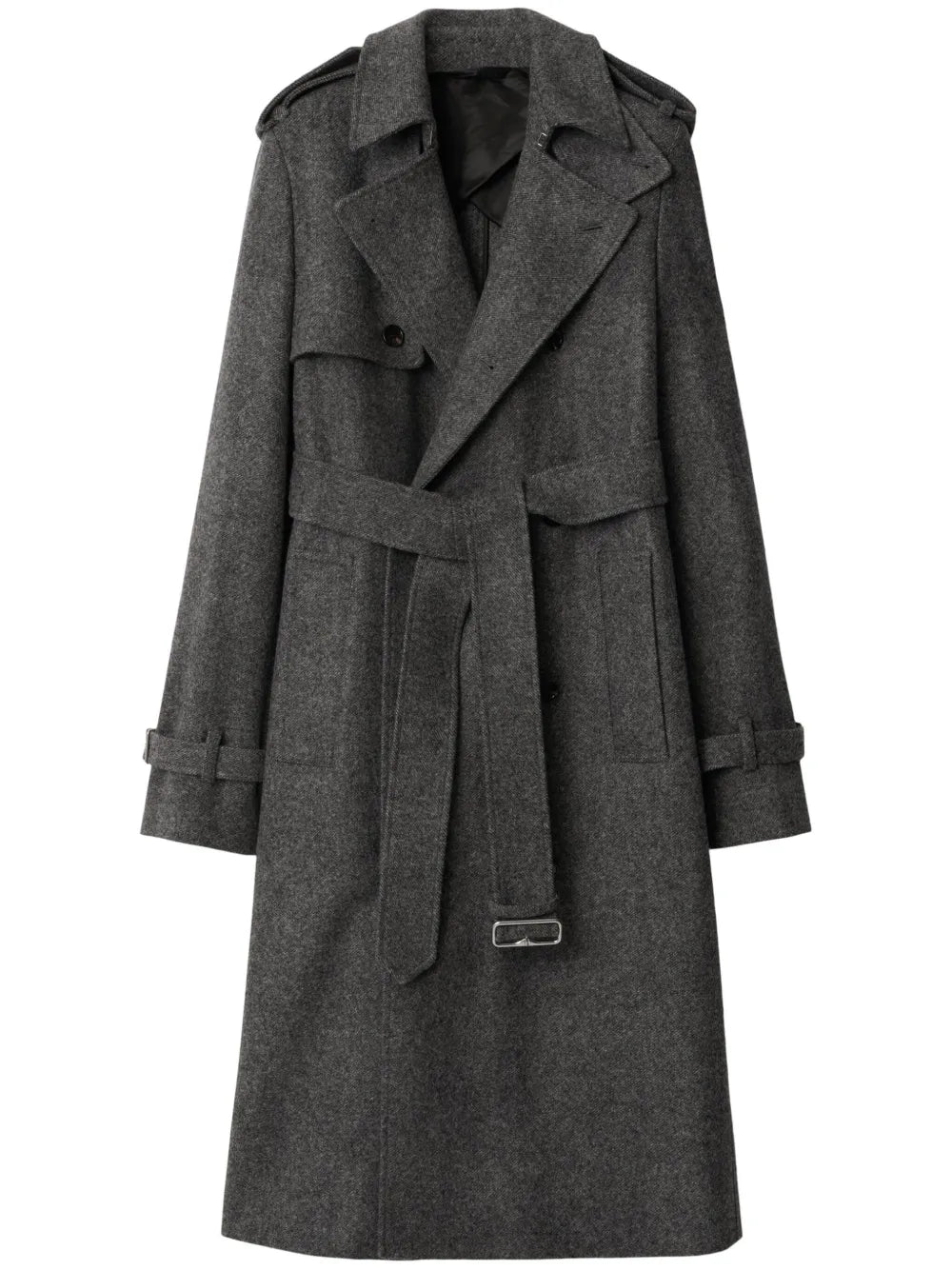 Belted Wool Trench Coat