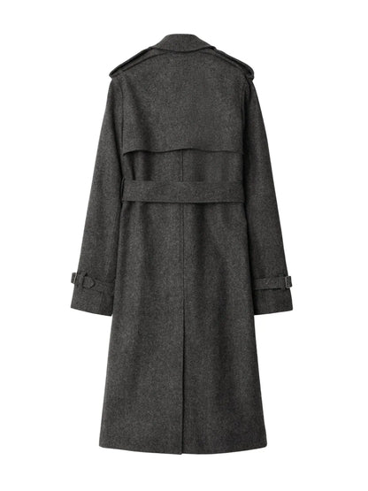 Belted Wool Trench Coat