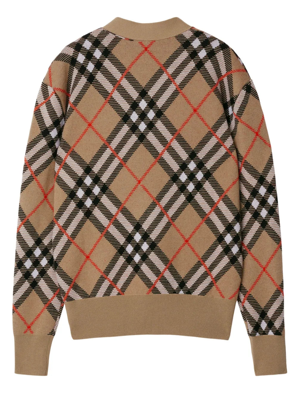 Check Wool-Blend Cardigan