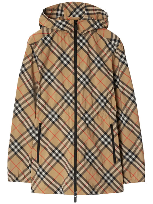 Nova Check Hooded Coat