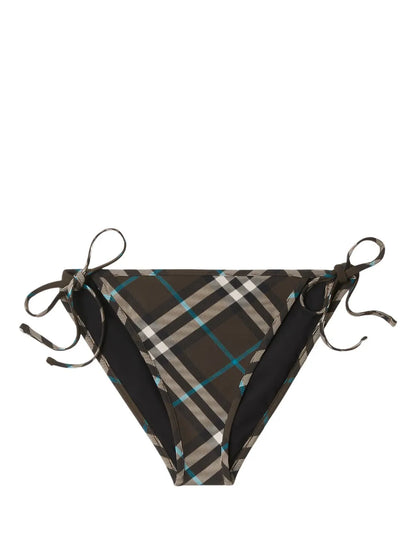 Check-Pattern Bikini Bottoms